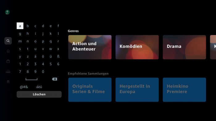 Suchfunktion von Prime Video (Screenshot: Golem.de)